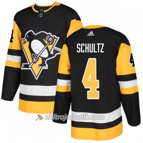 Män Ishockey Pittsburgh Penguins Tröja Justin Schultz 4 Adidas 2017-2018 Svart Authentic